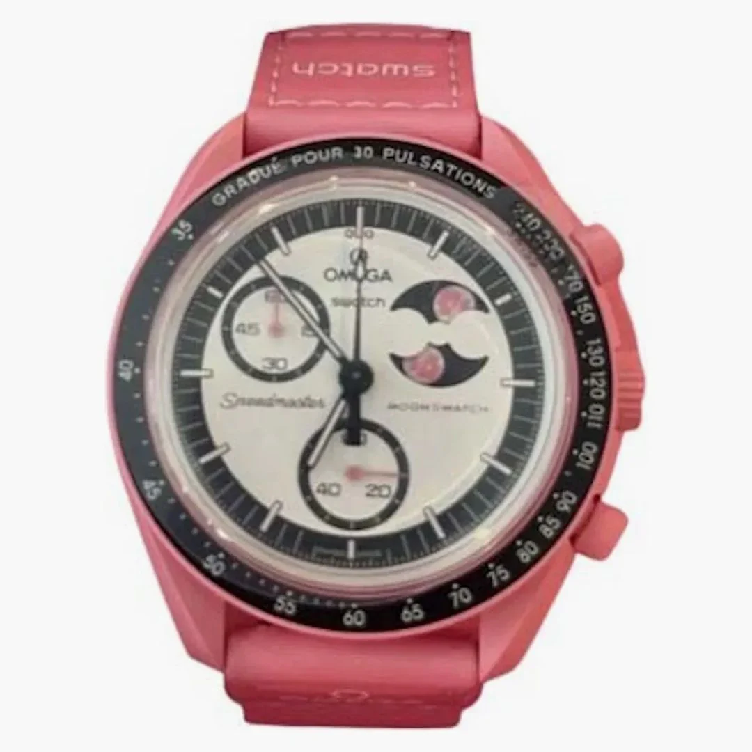 Swatch X Omega Bioceramic Moonswatch Mission To The Pink Moon So33p700