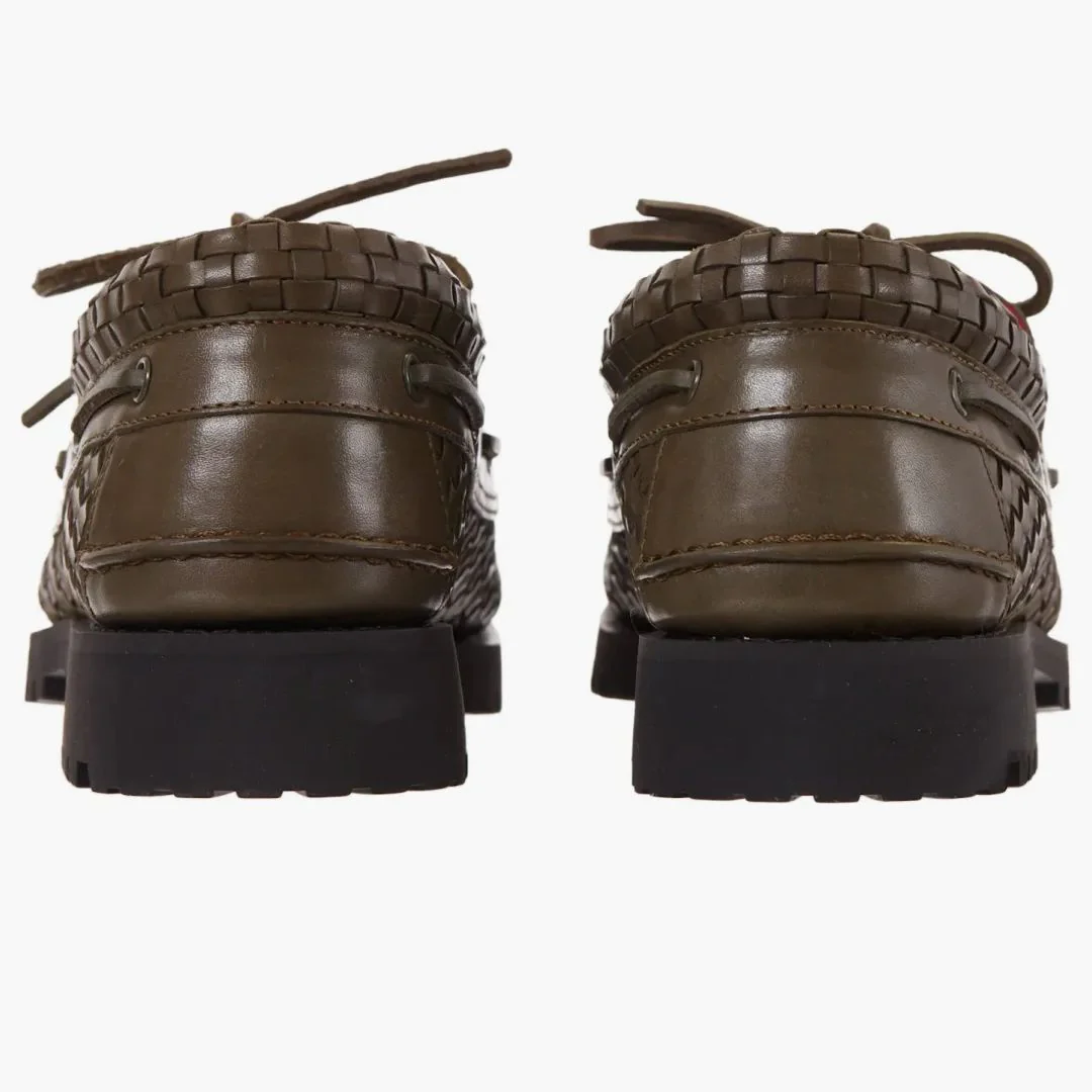 Timberland Woven Leather 3-eye Lug Supreme Olive - Image 2