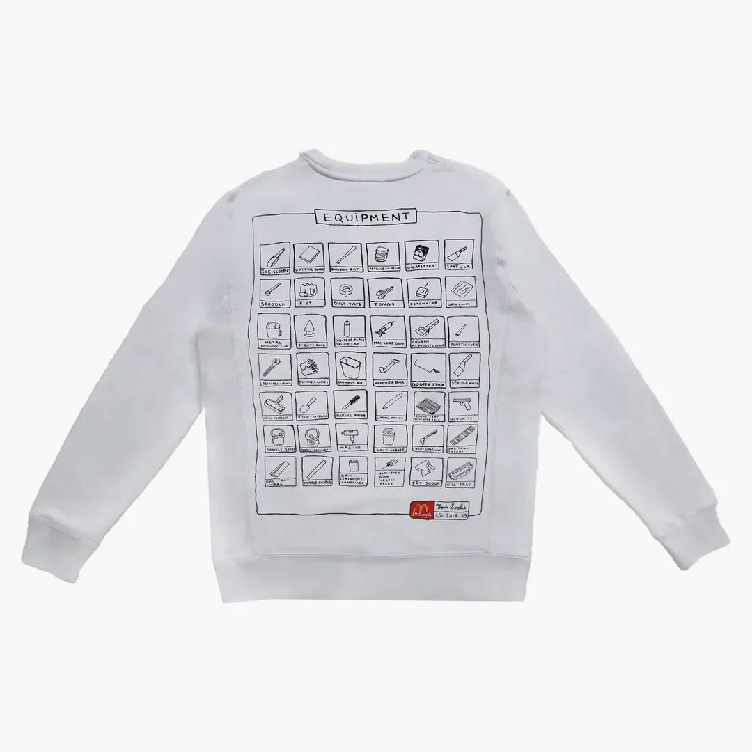 Tom Sachs Mcdonald's Crewneck Sweatshirt White