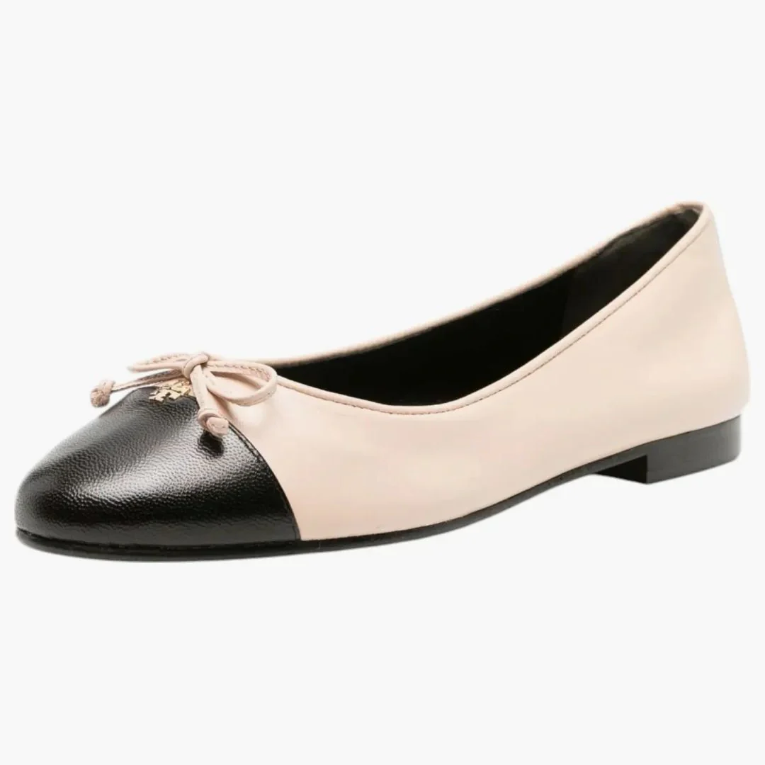 Tory Burch Cap Toe Ballet Rose Pink Perfect Black (women's) - Image 3