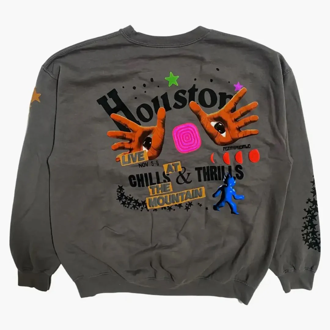 Travis Scott Houston Crewneck Grey - Image 2