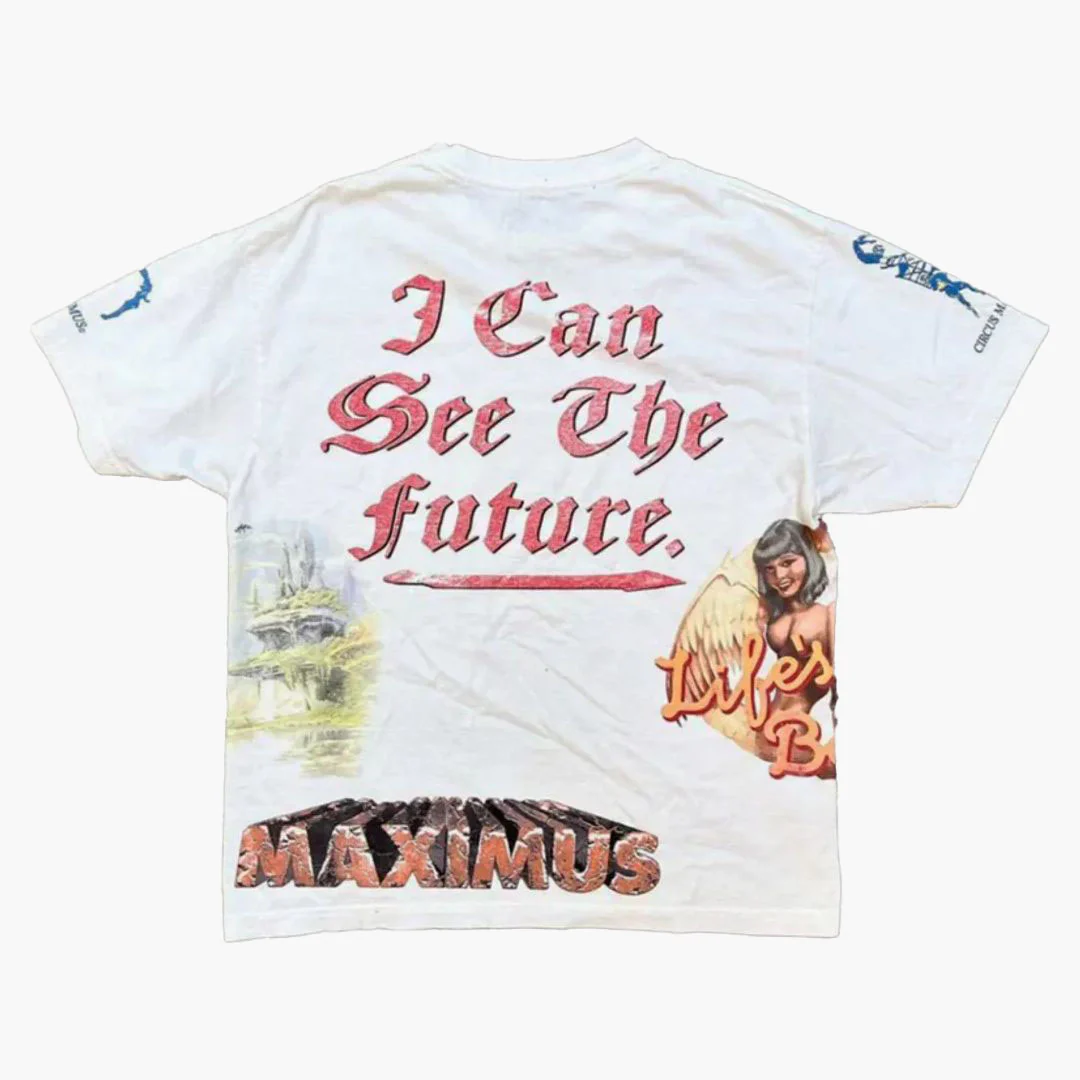 Travis Scott Utopia Circus Maximus See The Future T-Shirt White - Image 2