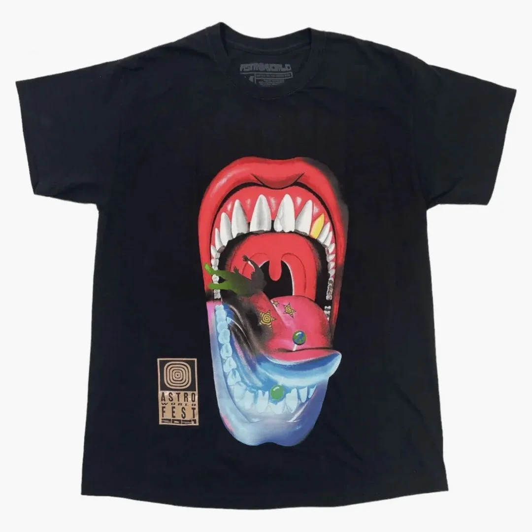 Travis Scott x Astroworld Fest Mouth T-Shirt Black