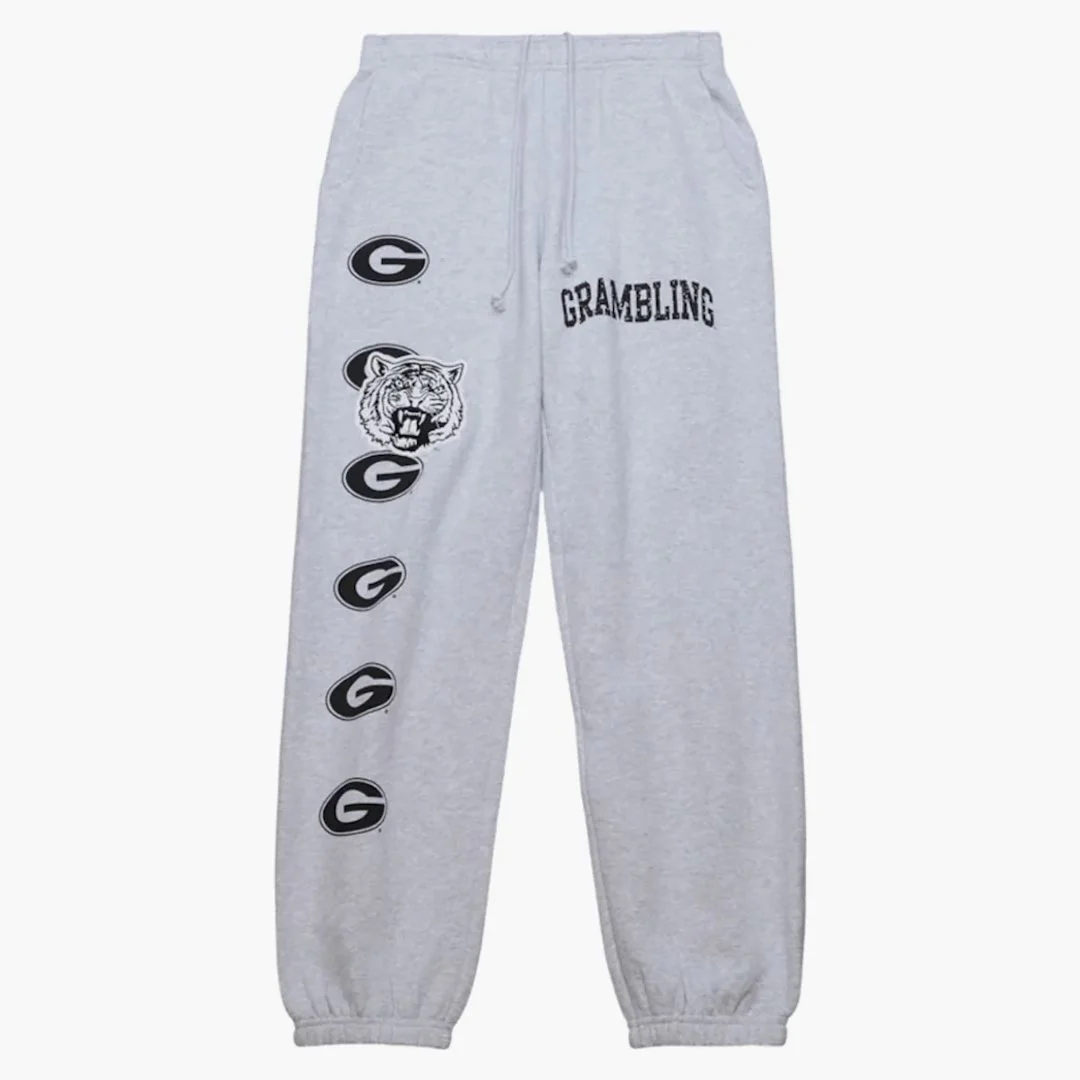 Travis Scott X Mitchell & Ness Grambling Tigers Classic Sweatpants Heather Gray
