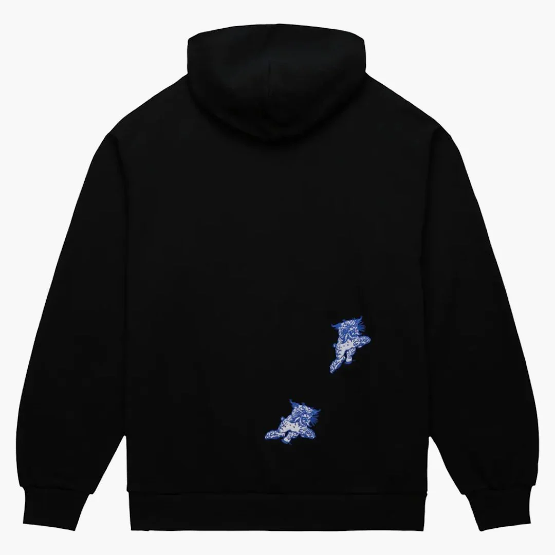 Travis Scott X Mitchell & Ness Kentucky Wildcats Overlap Pullover Hoodie Black - Image 2
