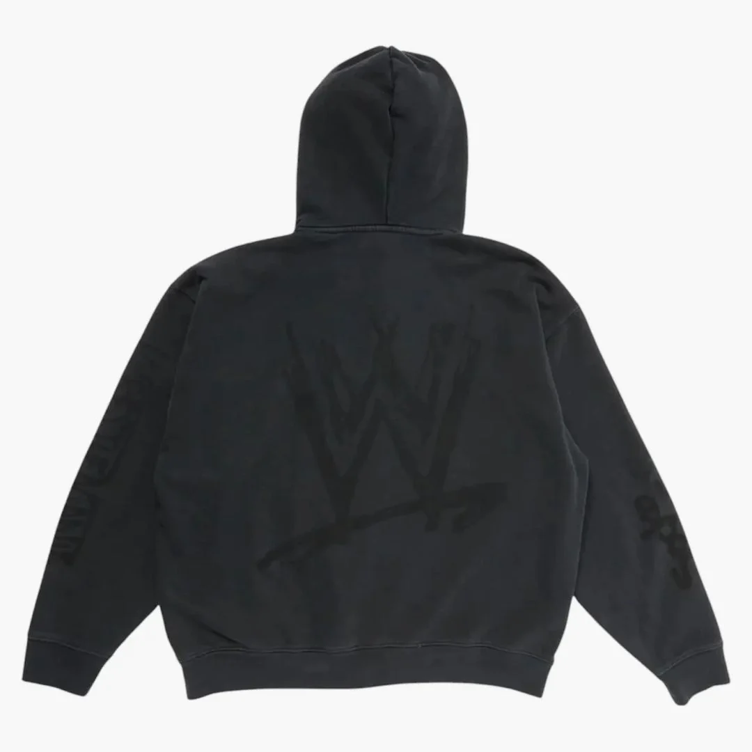 Travis Scott X Wwe Double Cactus Jack Mick Foley Zip Hoodie Black - Image 2