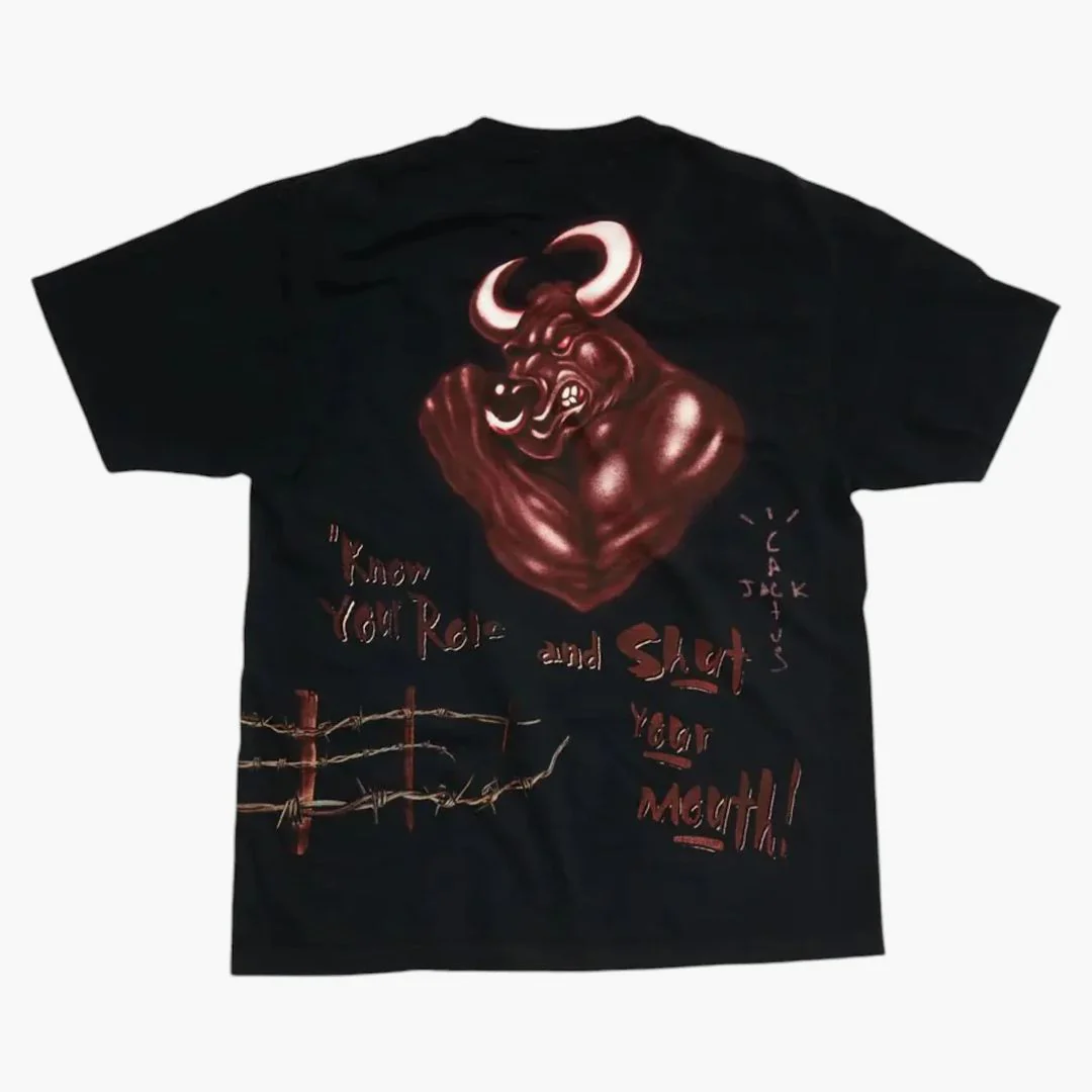 Travis Scott X Wwe Know Your Role The Rock Tee Black - Image 2