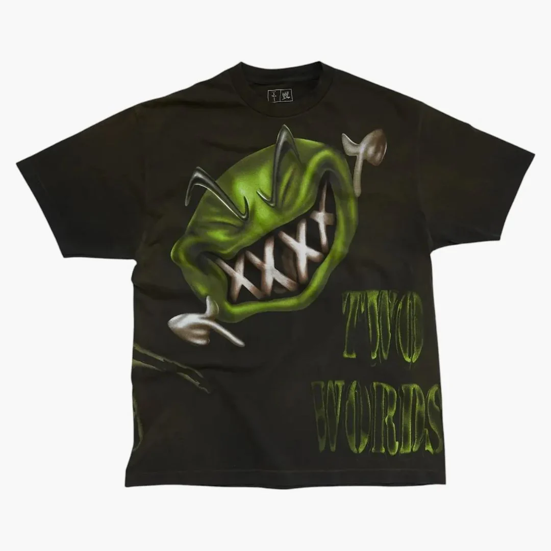 Travis Scott X Wwe Two Words Dx Tee Black