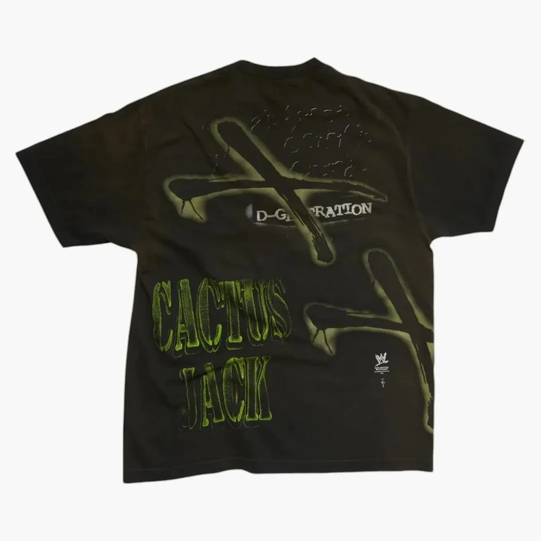 Travis Scott X Wwe Two Words Dx Tee Black - Image 2