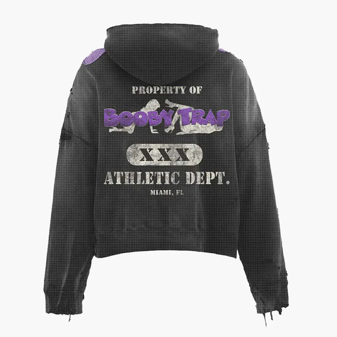 Triple Sevens Trap Reversible Zip Up Jacket Black Purple - Image 2