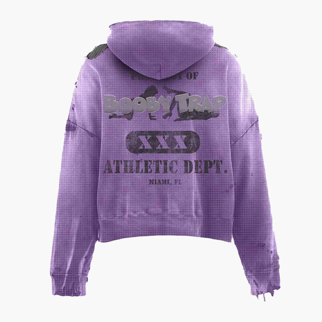 Triple Sevens Trap Reversible Zip Up Jacket Black Purple - Image 4