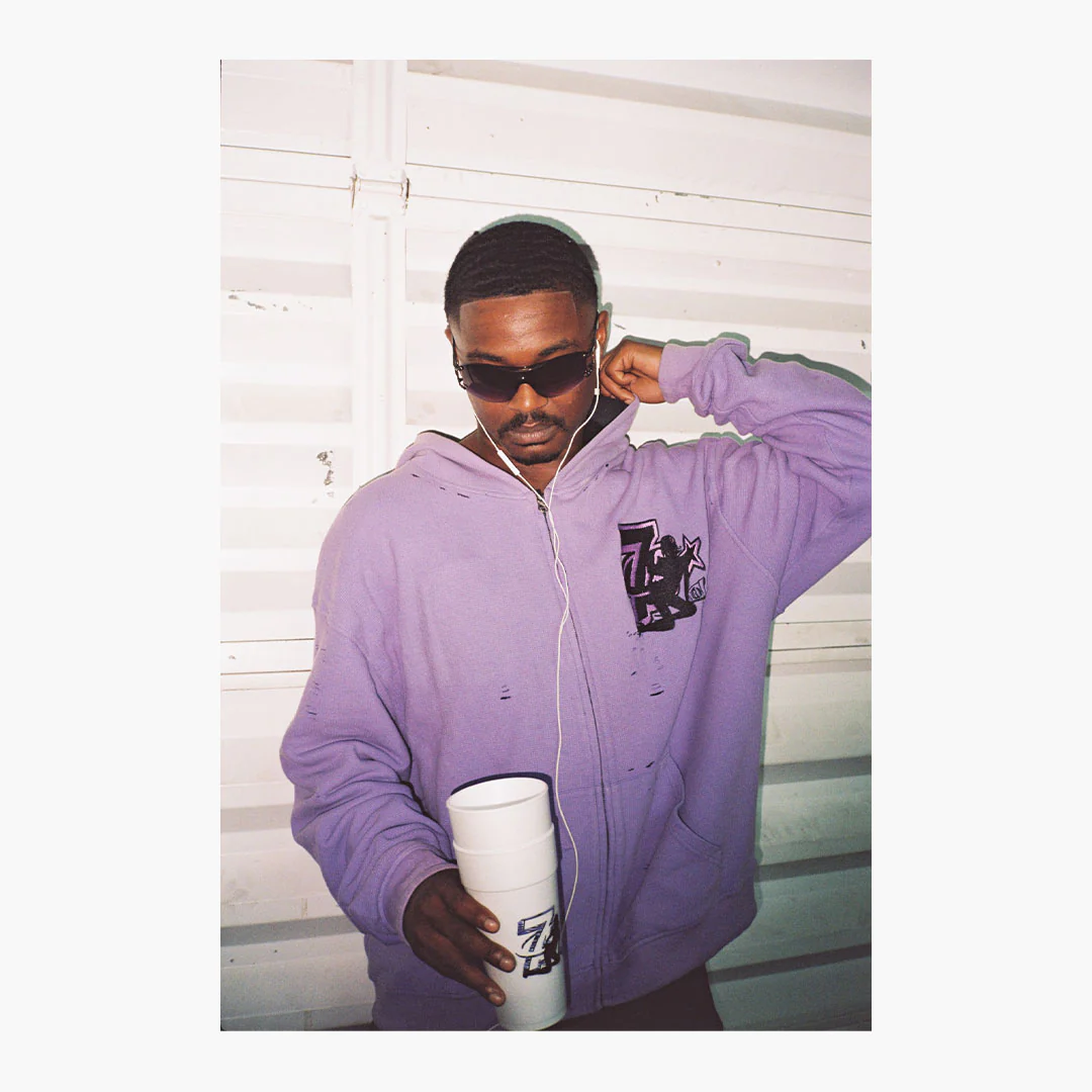 Triple Sevens Trap Reversible Zip Up Jacket Black Purple - Image 7