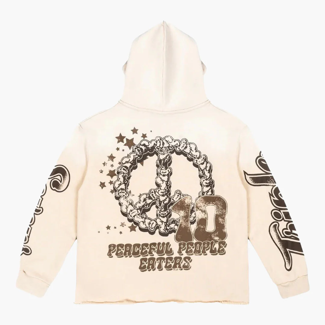 Triple Sevens Triple Seven All Star Football Hoodie Creme Brown - Image 2