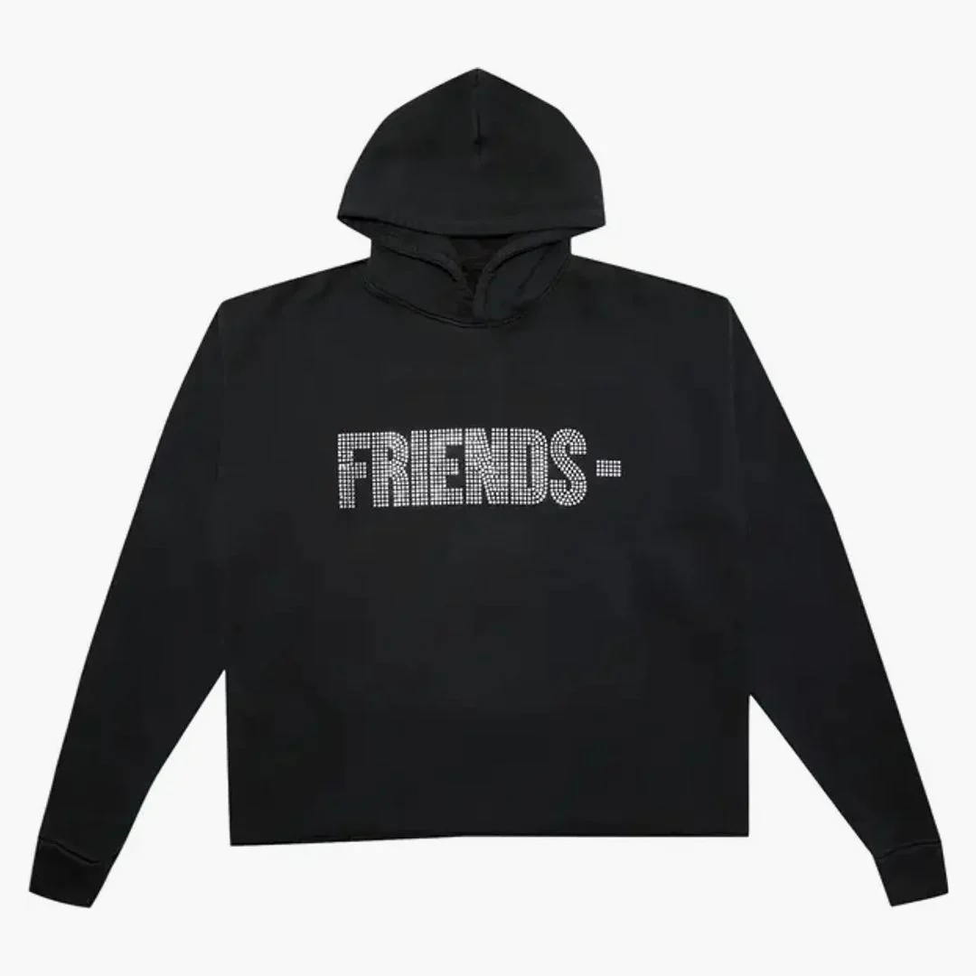 Vlone Friends Rhinstone Hoodie Black