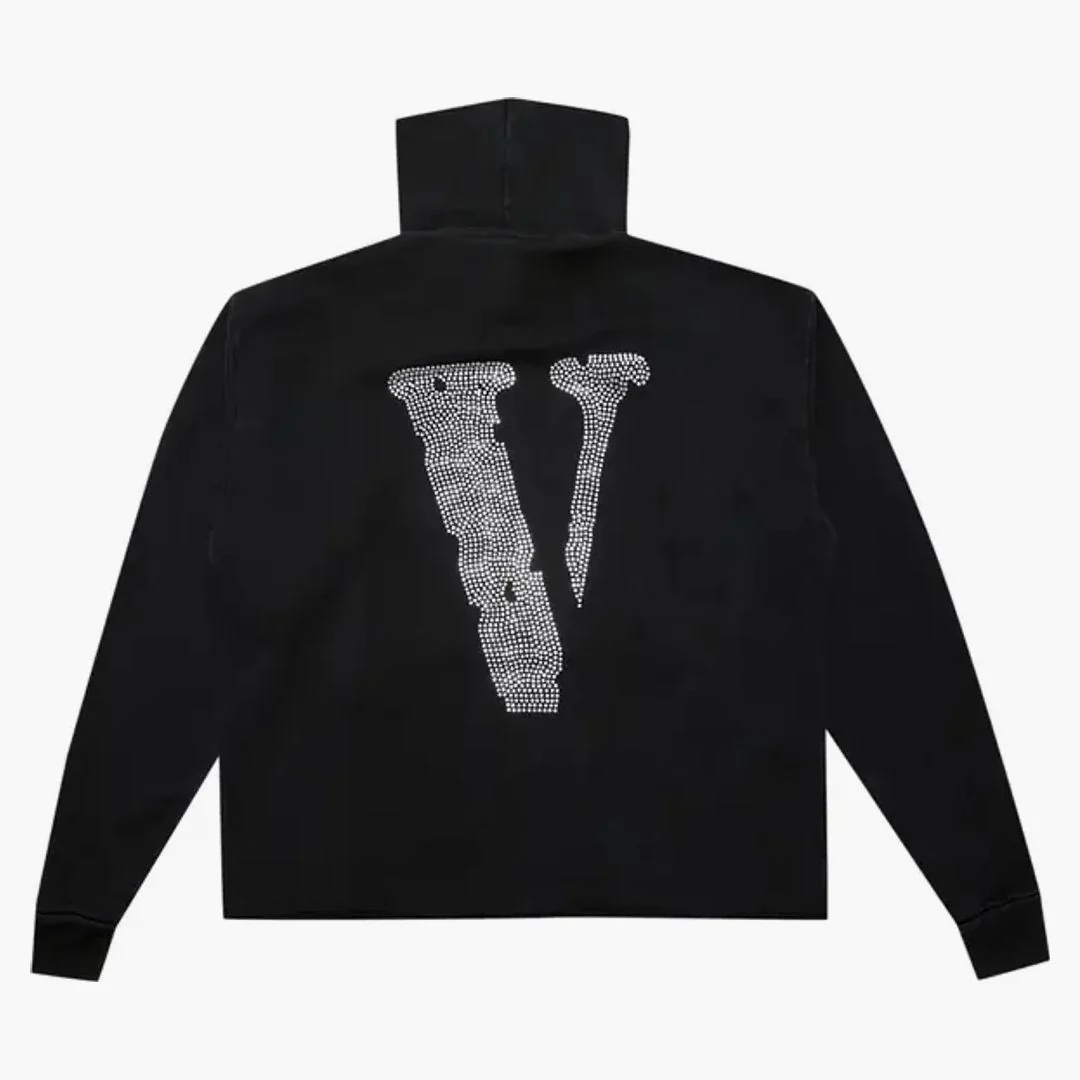 Vlone Friends Rhinstone Hoodie Black - Image 2