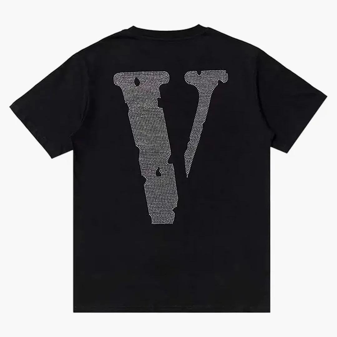 Vlone Friends Rhinstone T-Shirt Black - Image 2