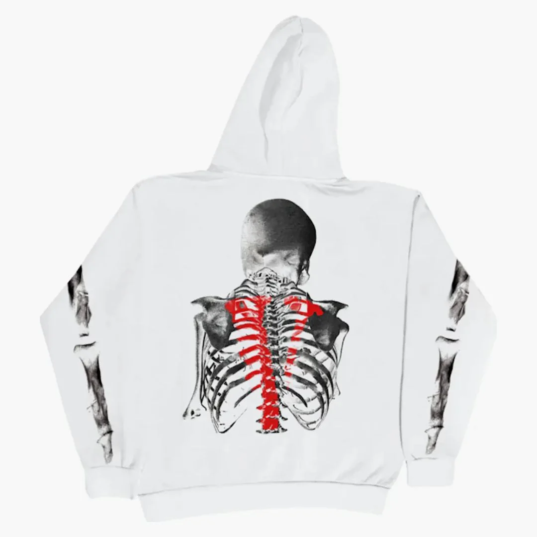 Vlone X Never Broke Again Bones Hoodie White - Image 2