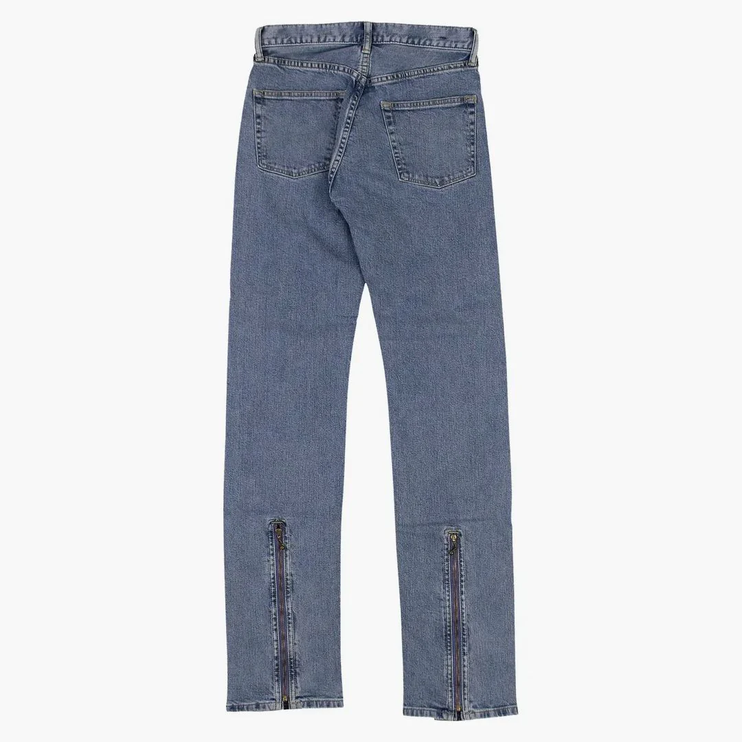 Vlone Zipper Jeans Blue - Image 2