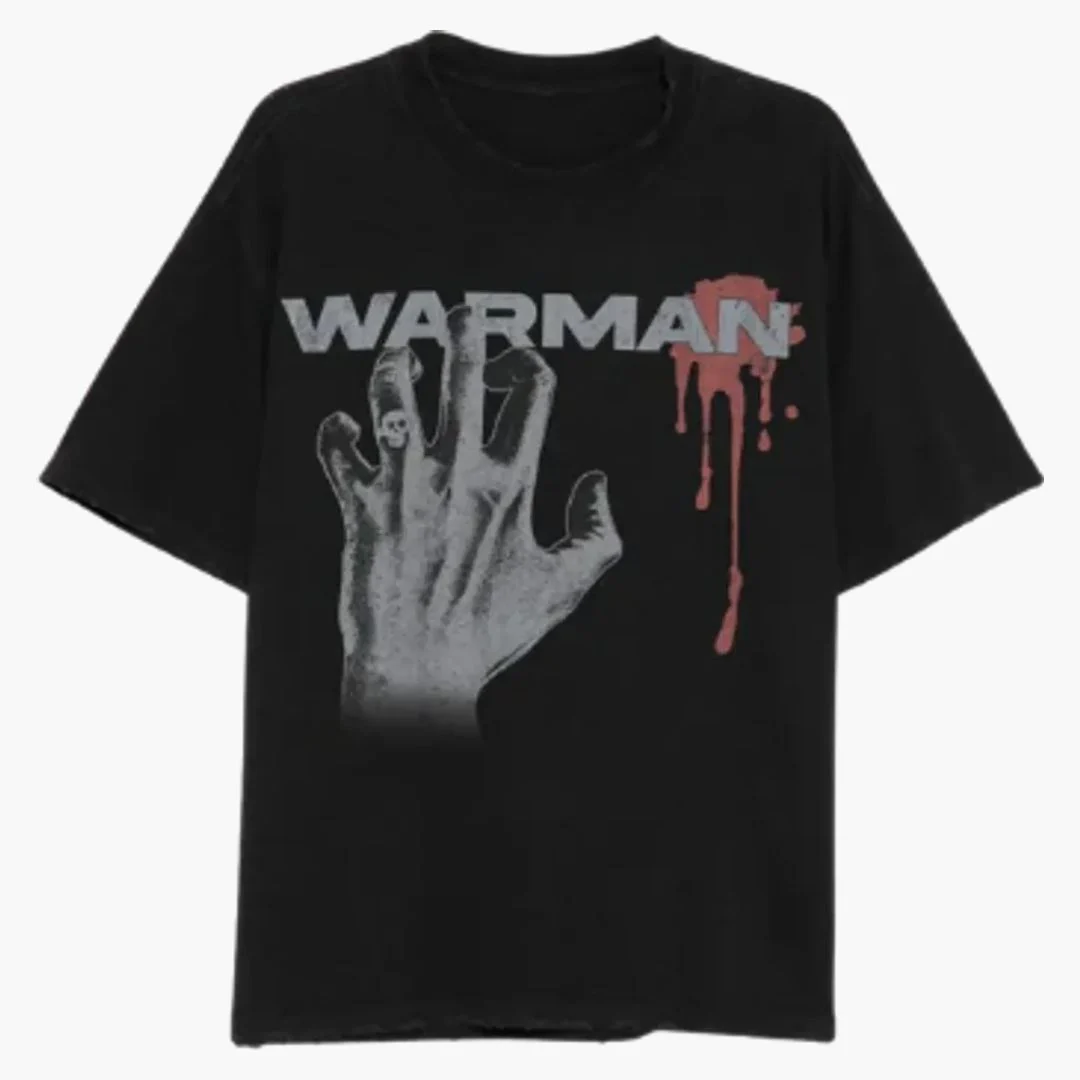 Warman Hand Logo Graphic T-Shirt Black