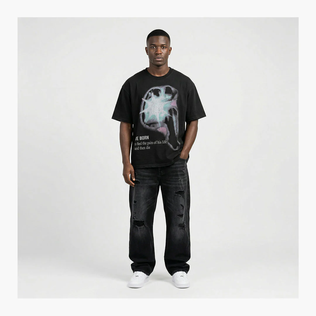 Warman Soul Light Graphic T-Shirt Black - Image 2